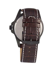Jacques Lemans Men Embellished Dial & Leather Straps Analogue Watch 1-1775E