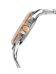 Jacques Lemans Men Black Dial & Multicoloured Stainless Steel Bracelet Style Straps Analogue Watch 1-1542J