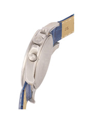Jacques Lemans Men Blue Dial Leather Straps Analogue Watch 1-1756C