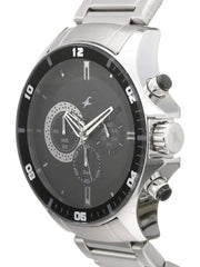 Fastrack  Chronograph Black Dial Unisex's Watch-ND3072SM02