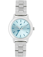 Fastrack Tropical Waters Quartz Analog Green Dial Metal Strap Watch for Girls-NS68008SM07