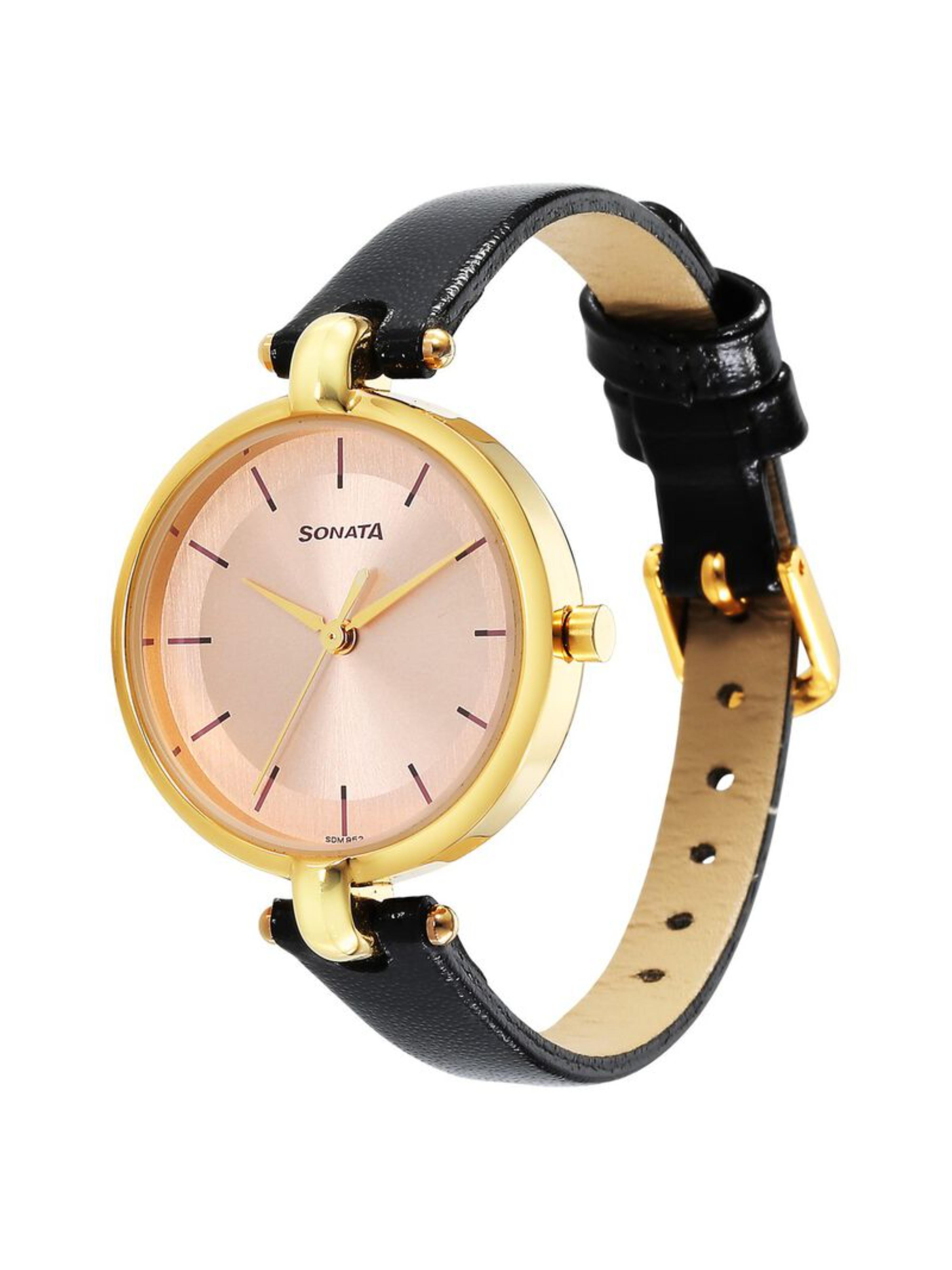 Sonata Quartz Analog  Watch for Women- NR87043YL01W