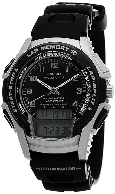 CASIO Men Black Analogue & Digital Watch  - AD94