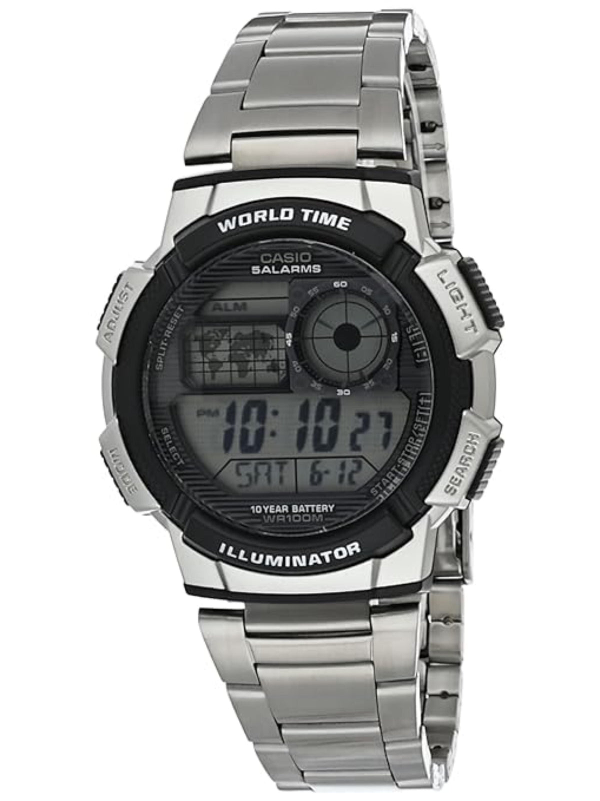 Casio Youth Digital Men Silver Digital watch- D082